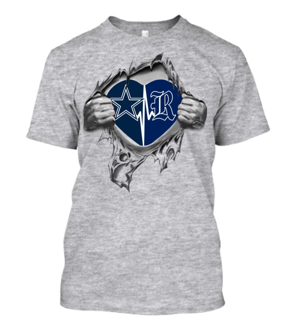 Dallas Cowboys Rice Owls Heart It's In My Heart T-Shirt