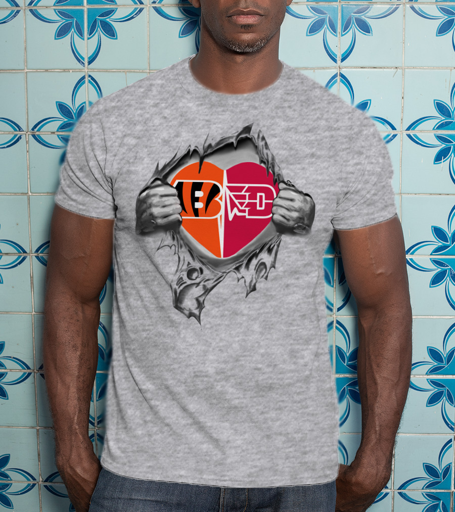 Bengals Dayton Flyers Heart Logo Breakthrough T-Shirt