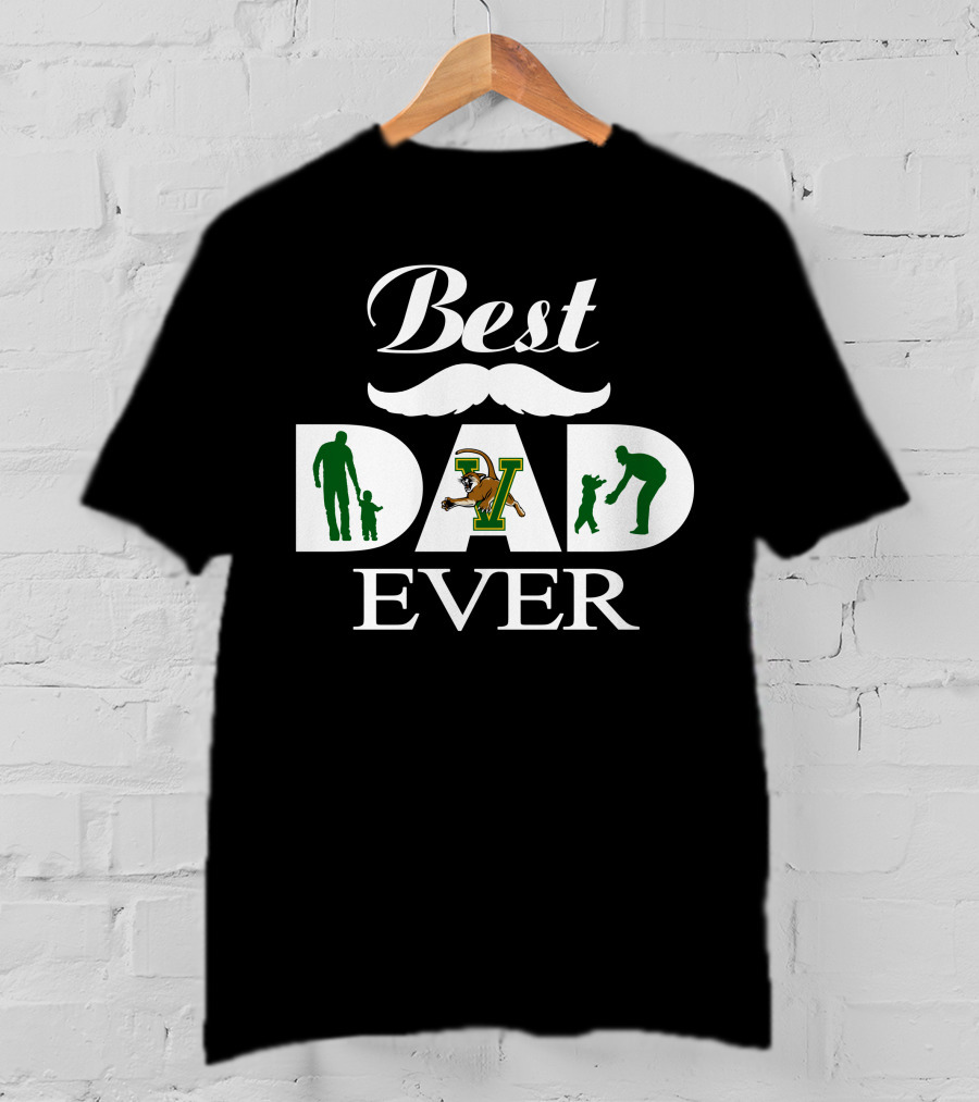 Best Dad Ever Vermont Catamounts Team Spirit T-Shirt