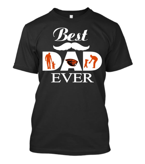 Oregon State Beavers Best Dad Ever Silhouette T-Shirt