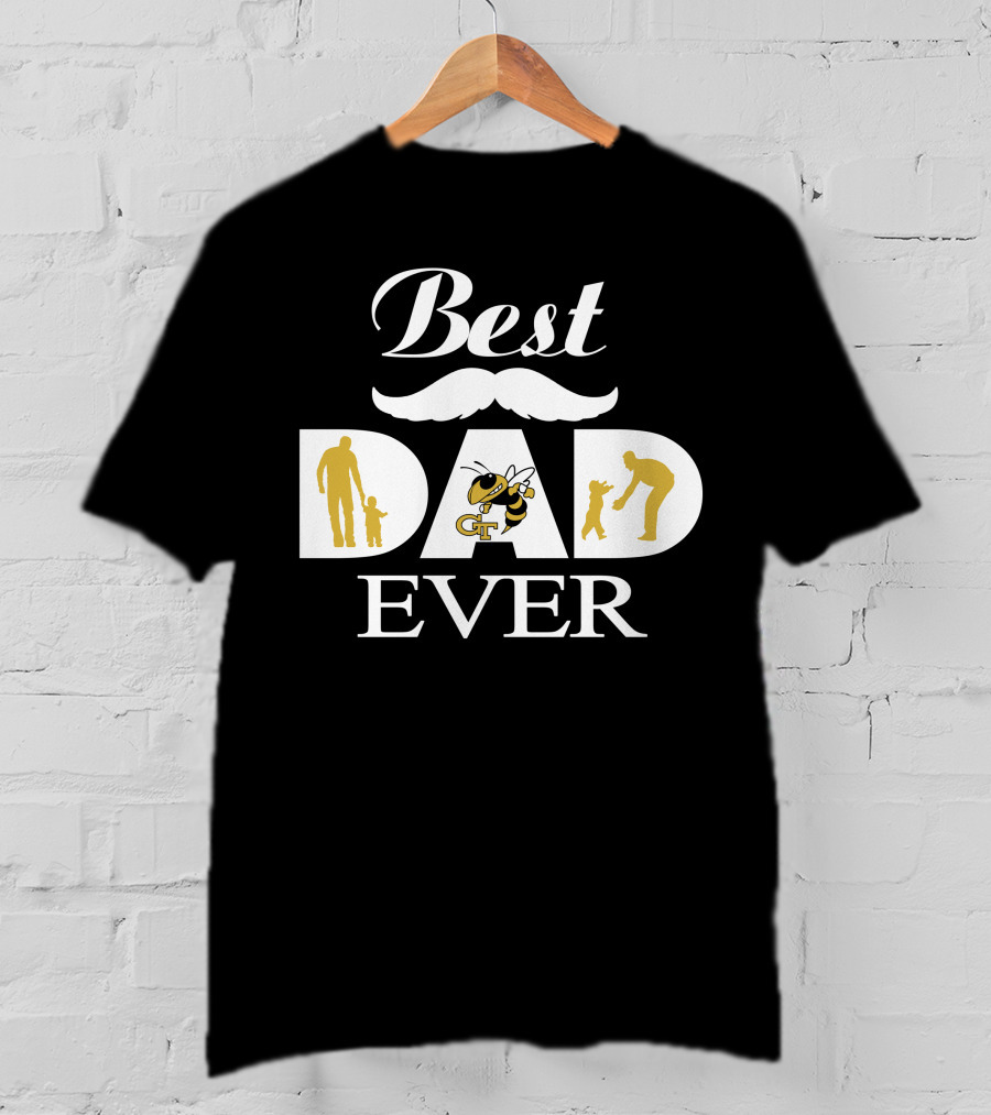 Best Dad Ever Georgia Tech Yellow Jackets T-Shirt
