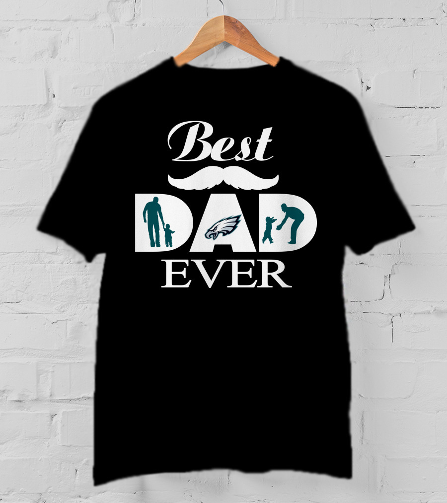 Philadelphia Eagles Best Dad Ever Father And Child Football Fans T-Shirt