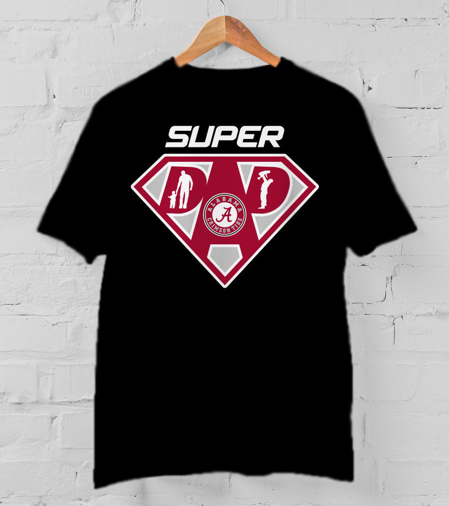 Alabama Crimson Tide Super Dad Hero T-Shirt