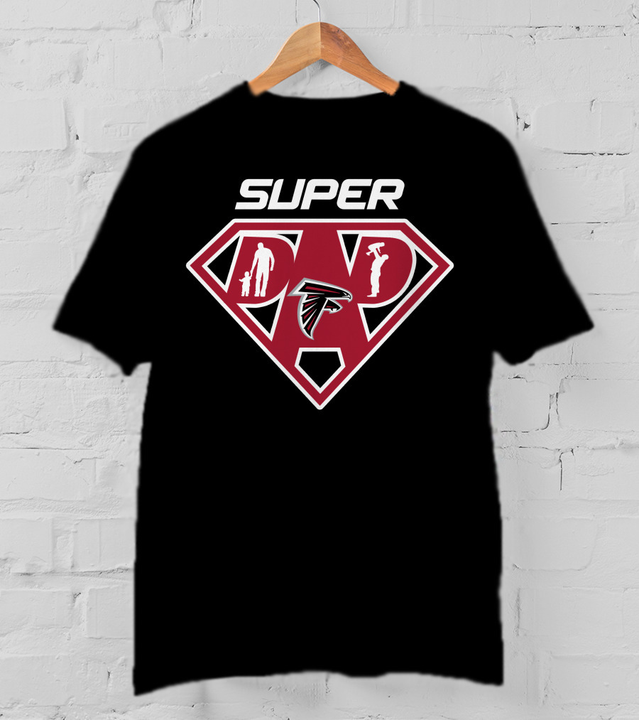 Atlanta Falcons Super Dad Hero Logo Badge T-Shirt