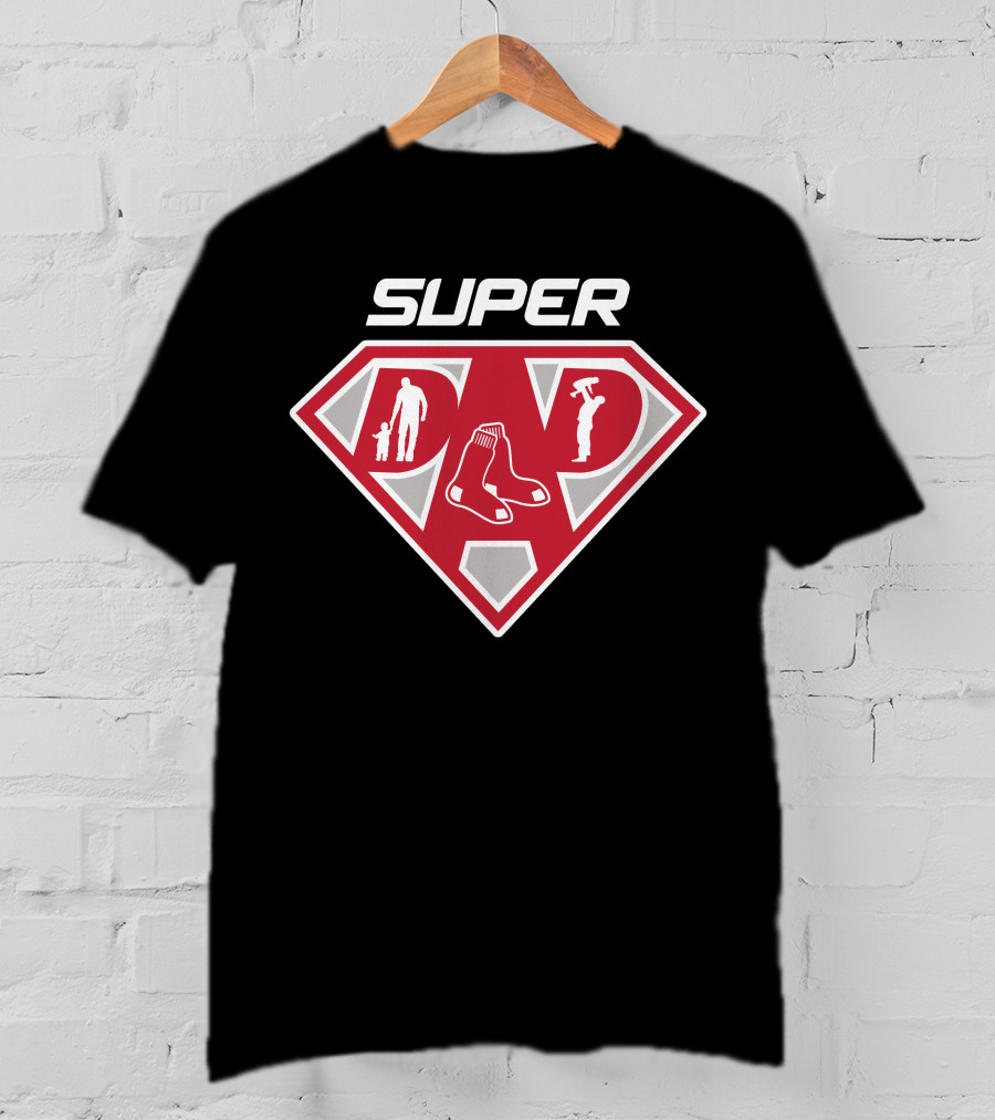Super Dad Boston Red Sox Sox Logo Symbol T-Shirt
