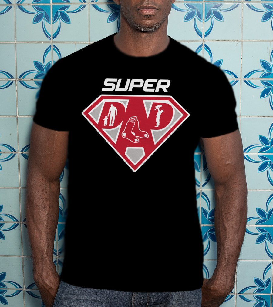 Super Dad Boston Red Sox Sox Logo Symbol T-Shirt