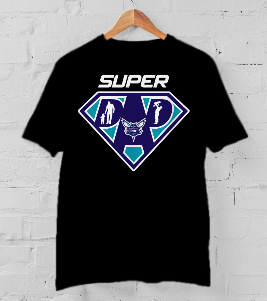 Super Charlotte Hornets Dad Hero Duo T-Shirt