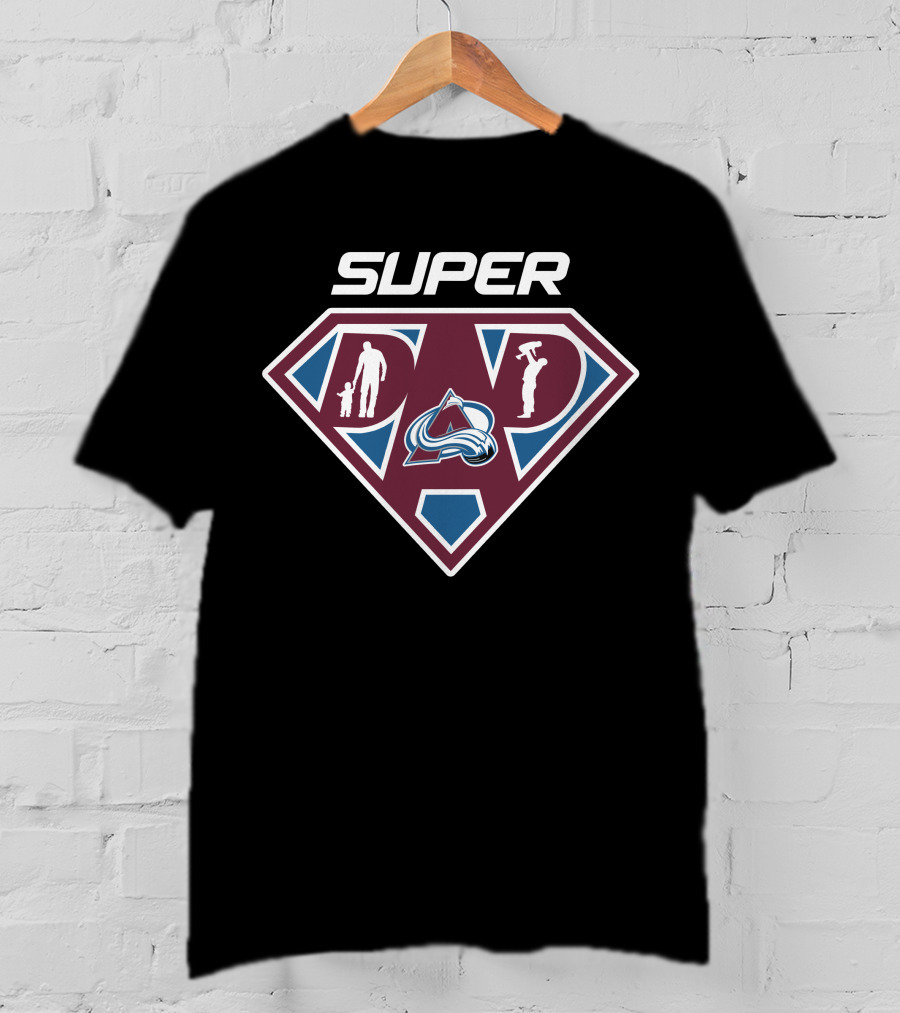 Super Dad Colorado Avalanche Logo Father's Day Gift T-Shirt