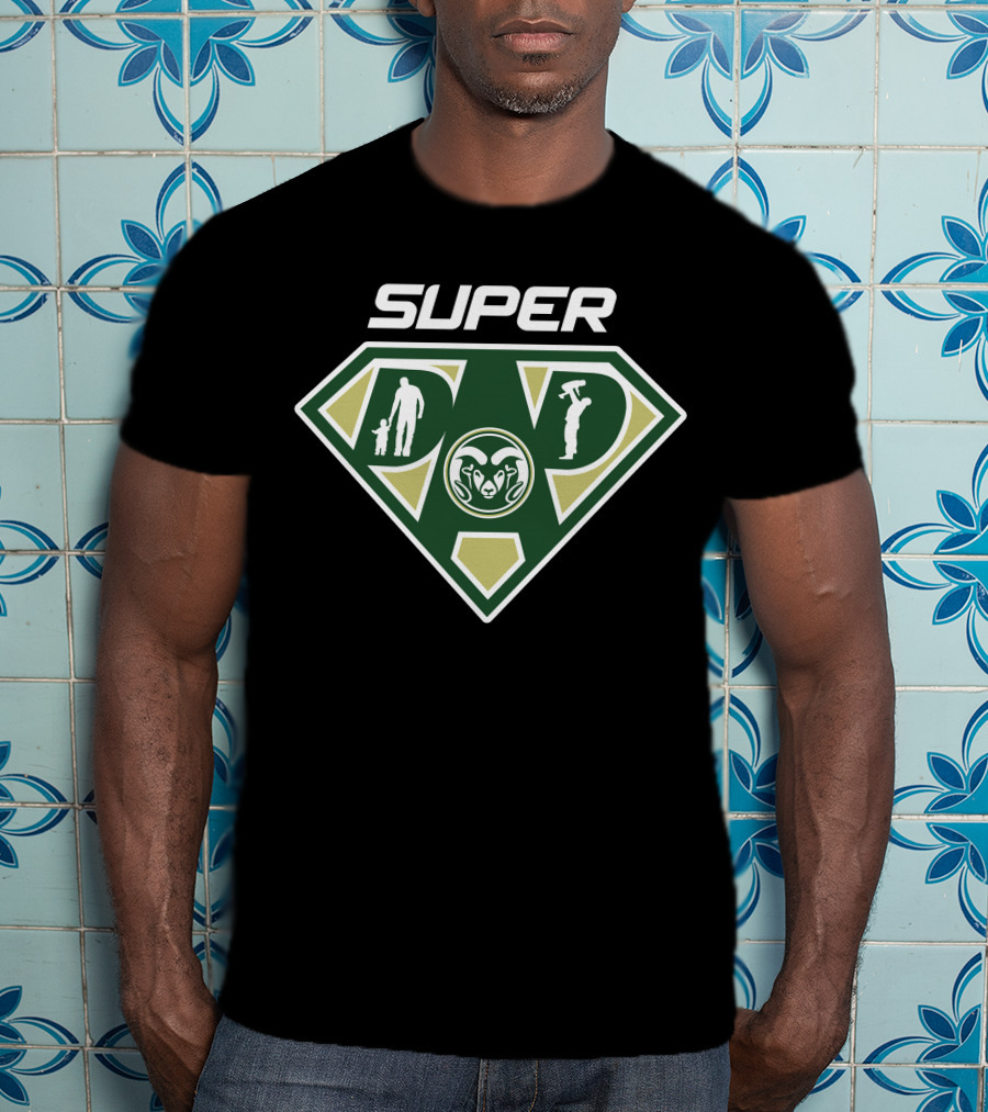 Super Colorado State Rams Dad Badge T-Shirt