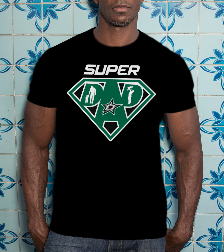 Super Dad Dallas Stars Logos And Icons T-Shirt