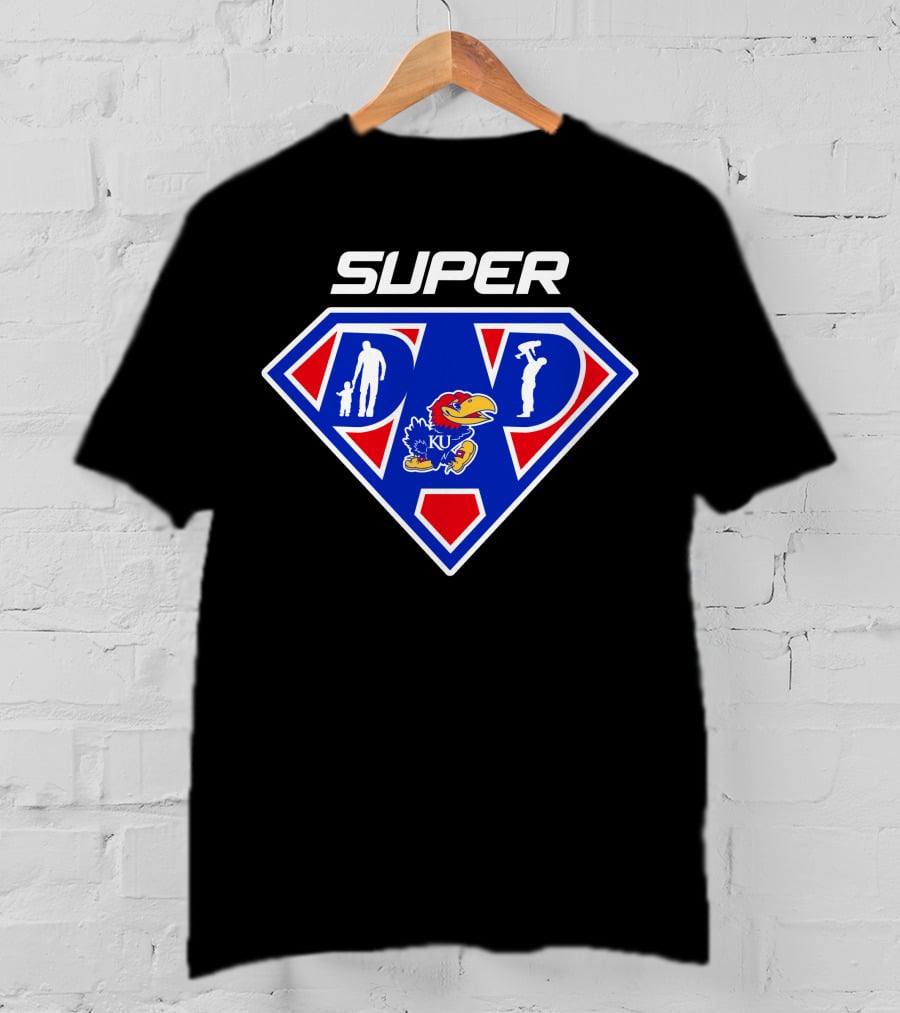 Super Dad Kansas Jayhawks Logo Hero T-Shirt