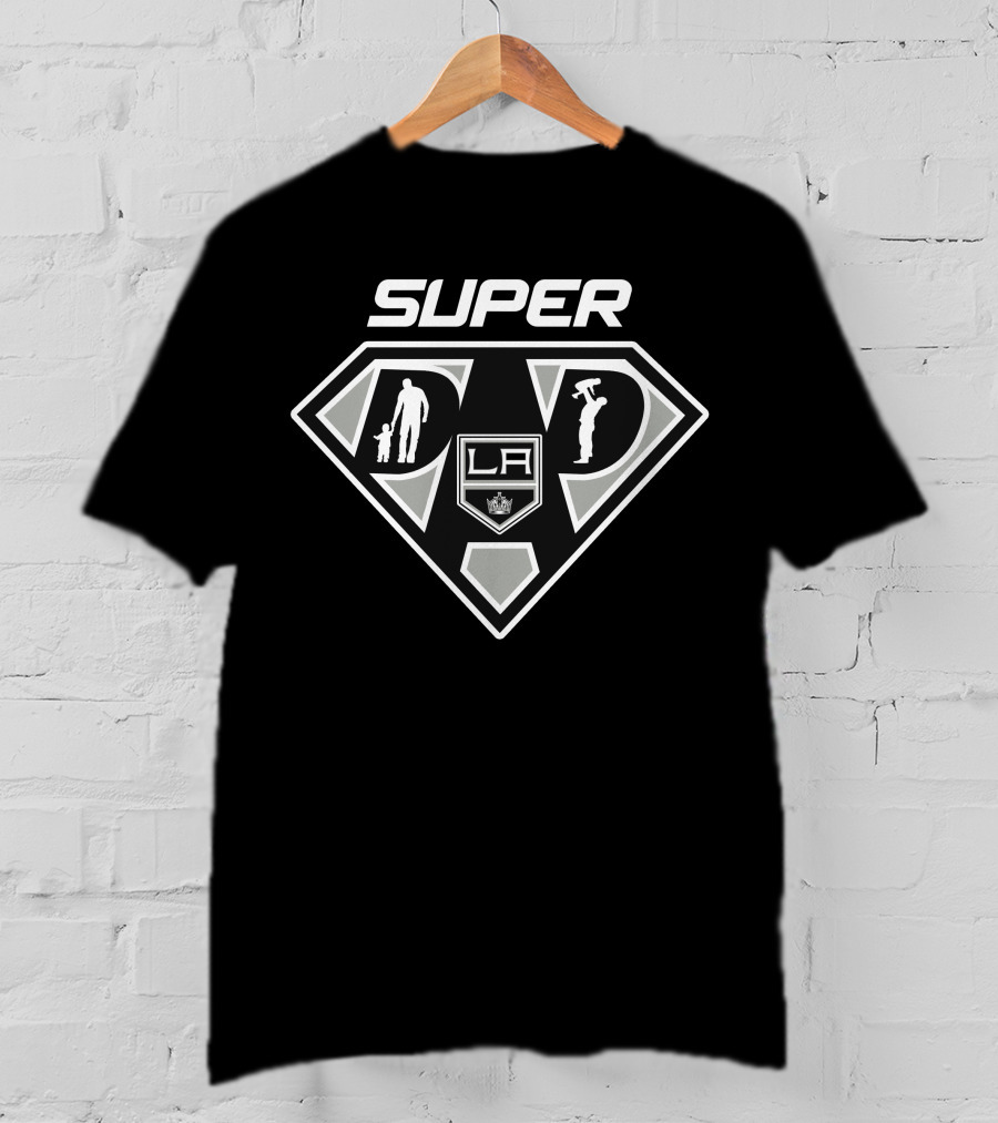 Super Dad Los Angeles Kings Hero Shield T-Shirt