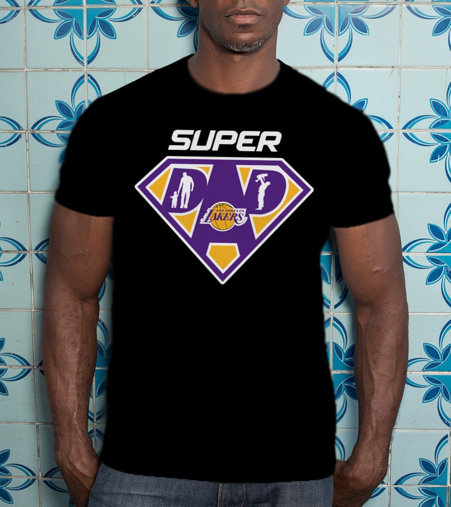 Super Los Angeles Lakers Dad T-Shirt