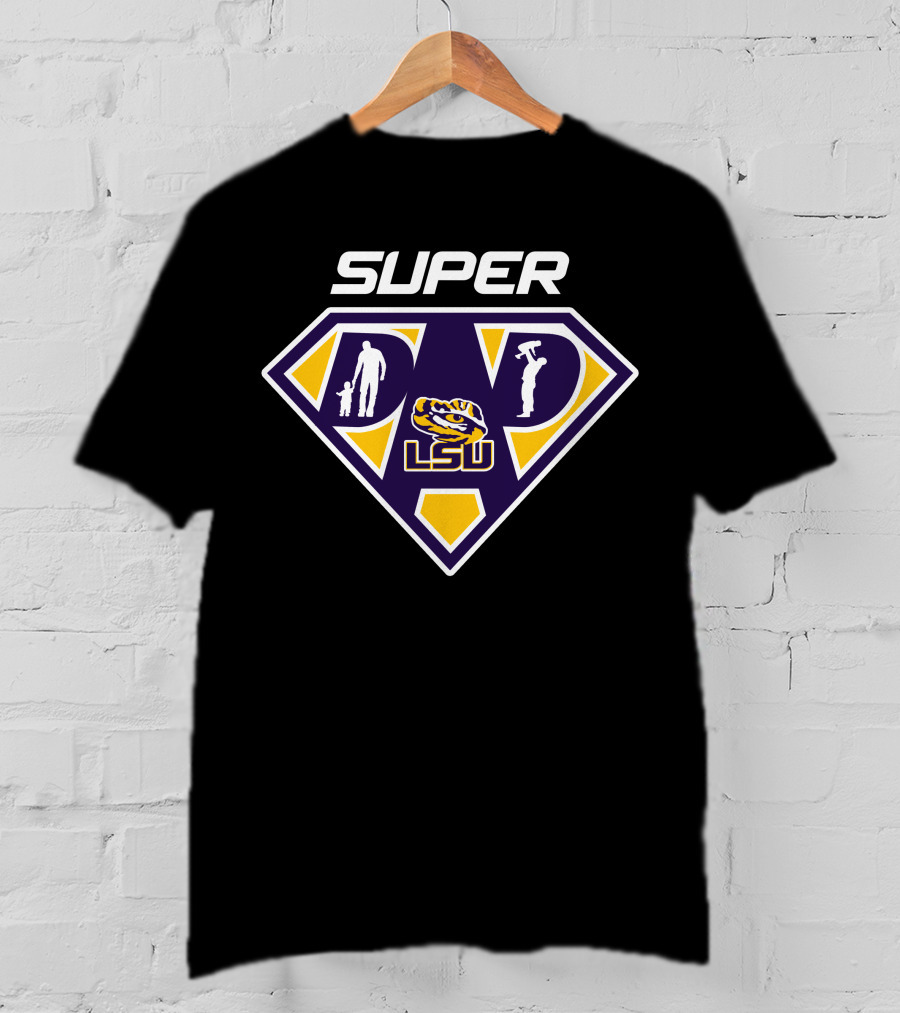 Lsu Tigers Super Dad Hero Icon T-Shirt