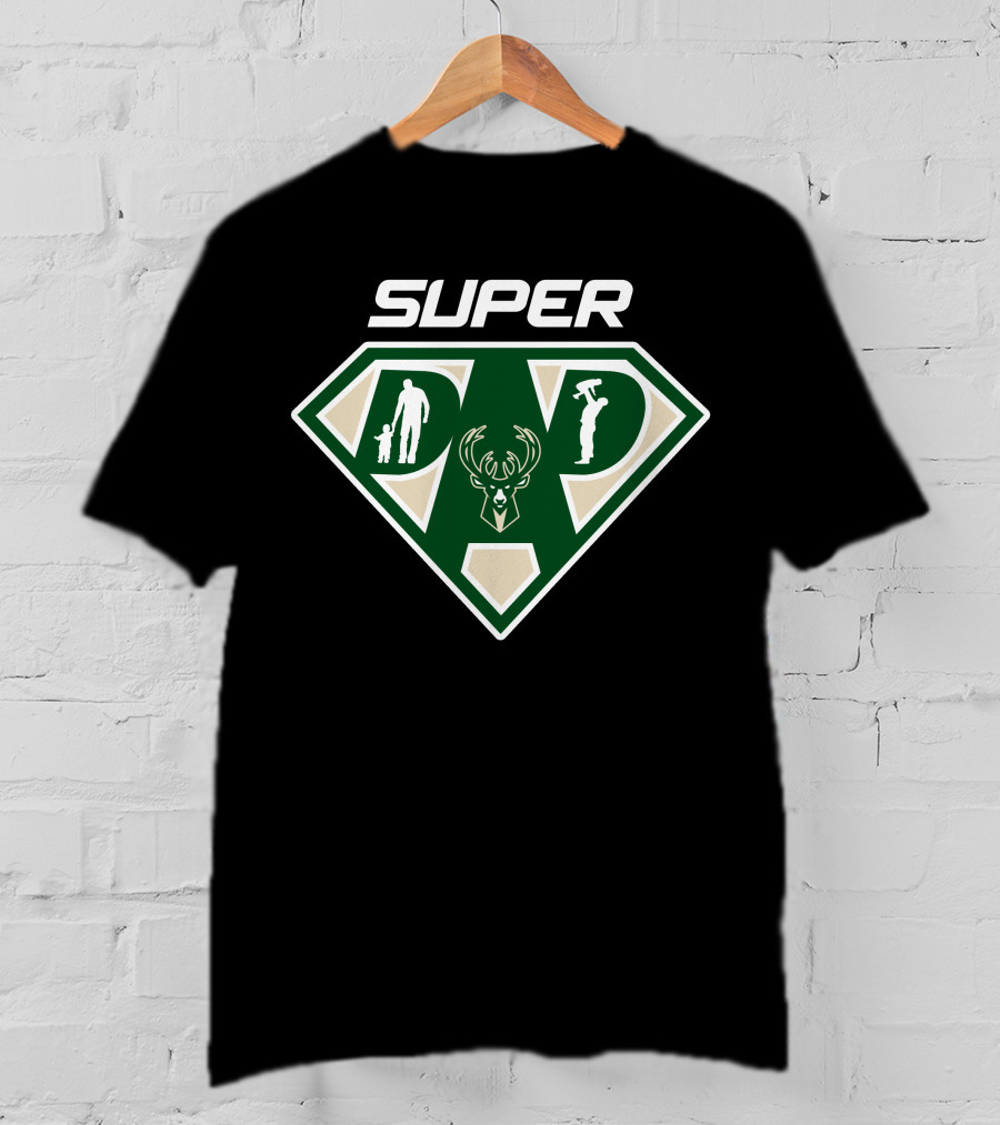 Super Milwaukee Bucks Dad T-Shirt