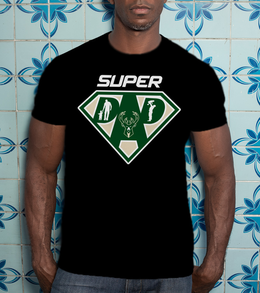 Super Milwaukee Bucks Dad T-Shirt