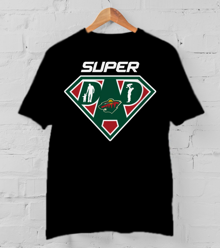 Super Dad Minnesota Wild Hockey Symbol T-Shirt