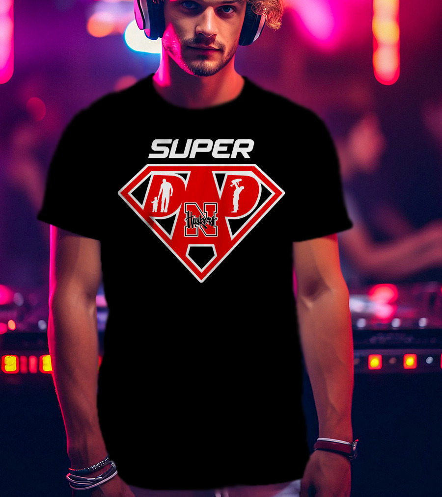 Super Nebraska Cornhuskers Dad Husker N T-Shirt