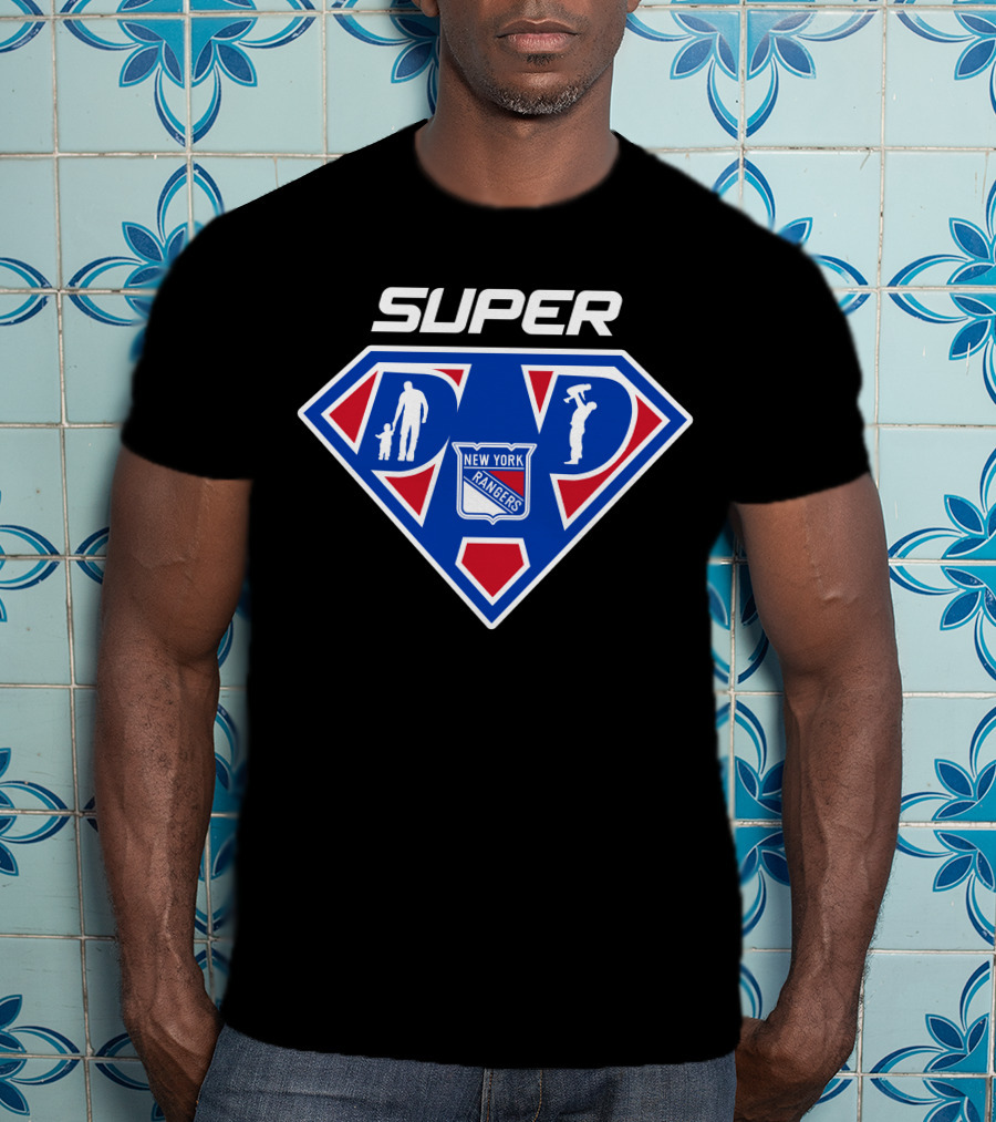 Super New York Rangers Dad Superman T-Shirt