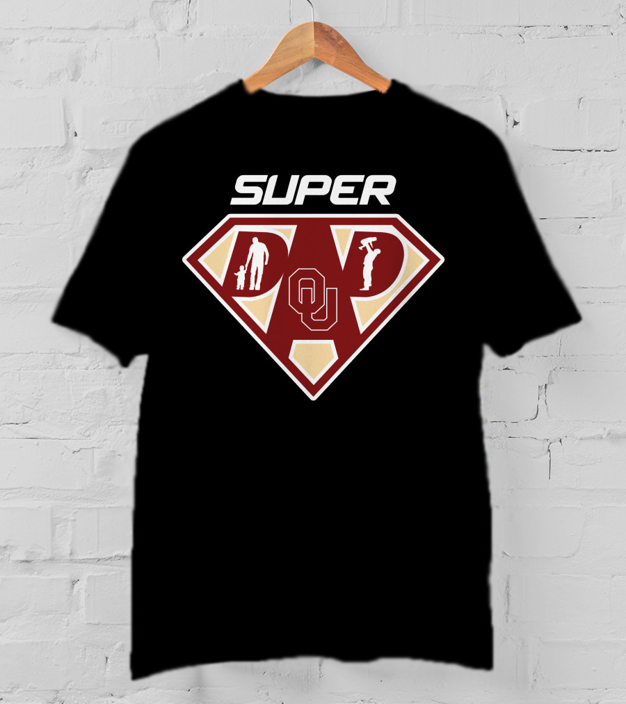 Super Oklahoma Sooners Dad Graphic With Heroic Emblem And Ou T-Shirt