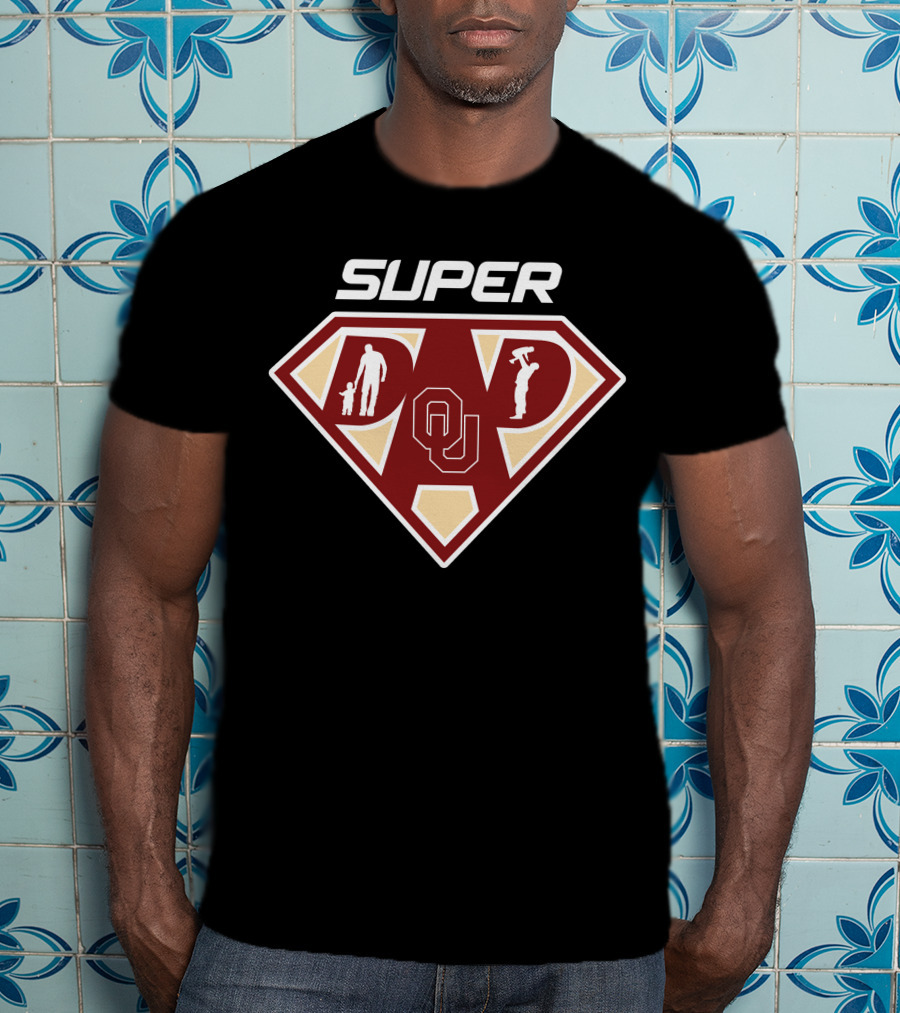 Super Oklahoma Sooners Dad Graphic With Heroic Emblem And Ou T-Shirt