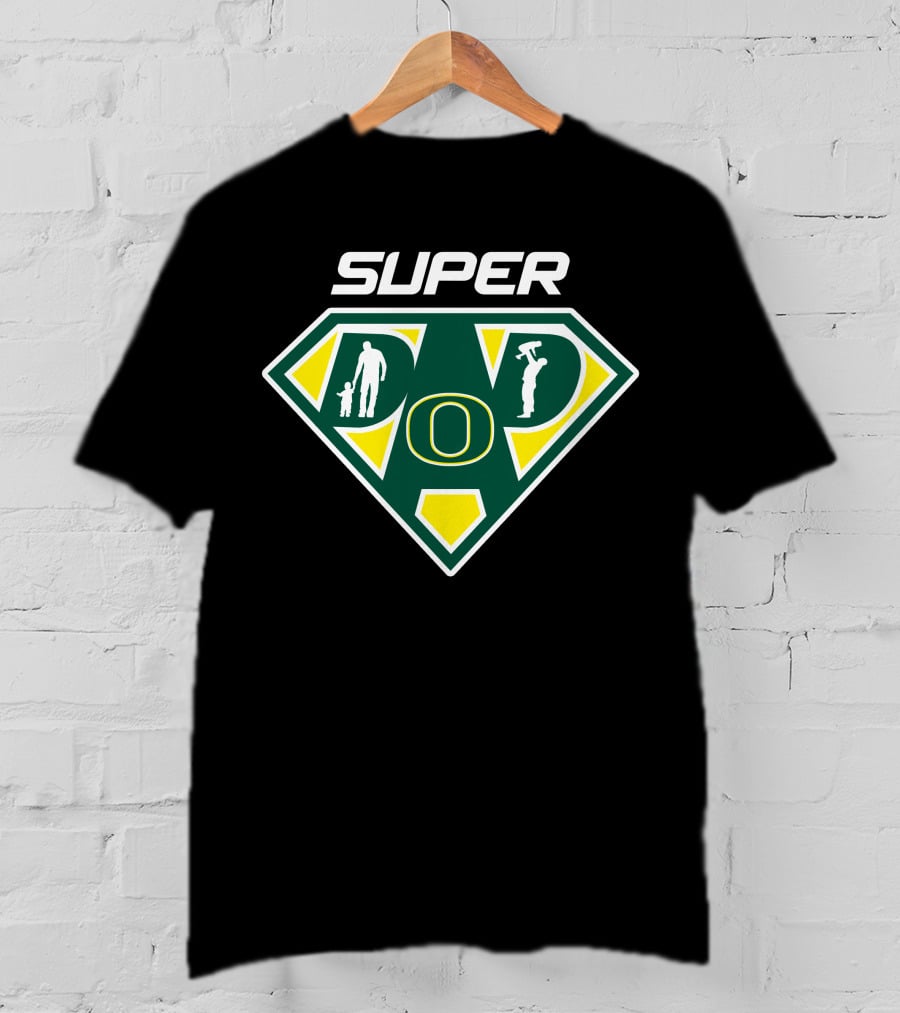 Super Dad Oregon Ducks Hero Shield T-Shirt