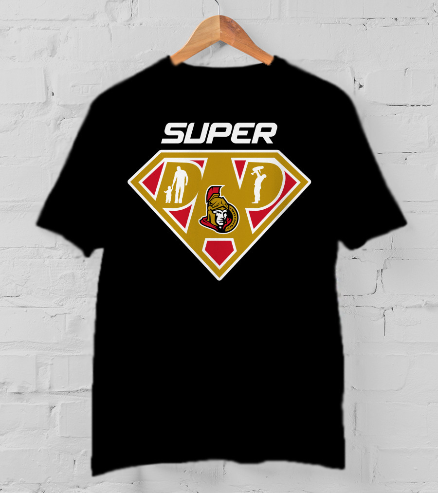 Super Ottawa Senators Dad Hero Shield T-Shirt