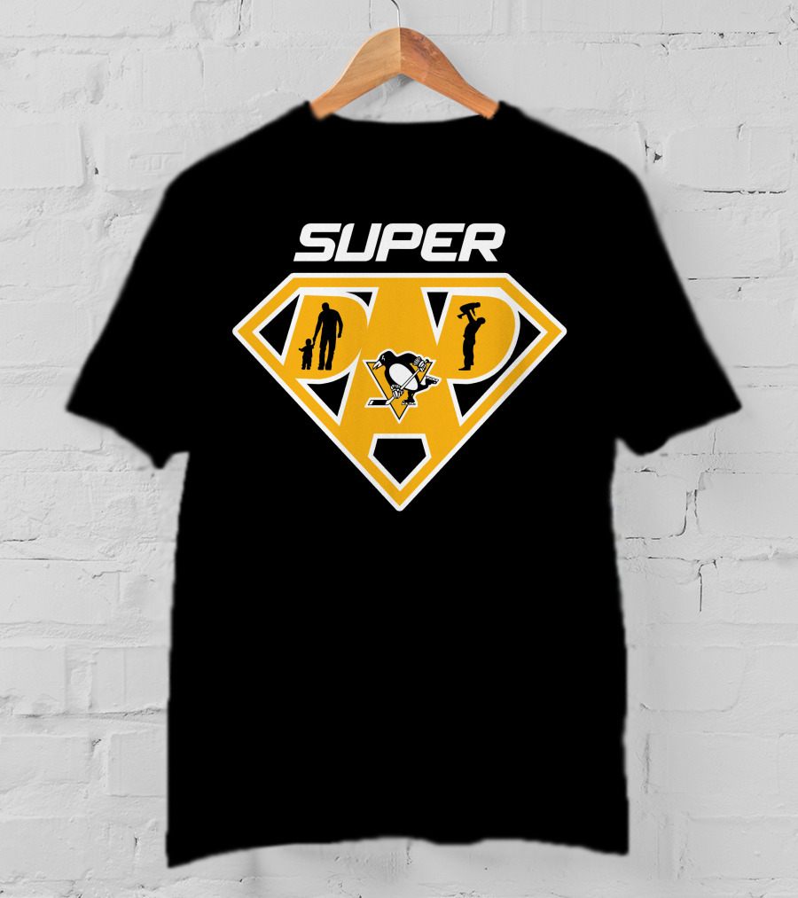Super Dad Pittsburgh Penguins Logo Hero T-Shirt
