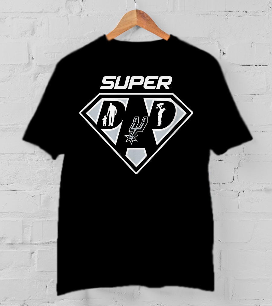 Super Dad San Antonio Spurs Logo Hero T-Shirt
