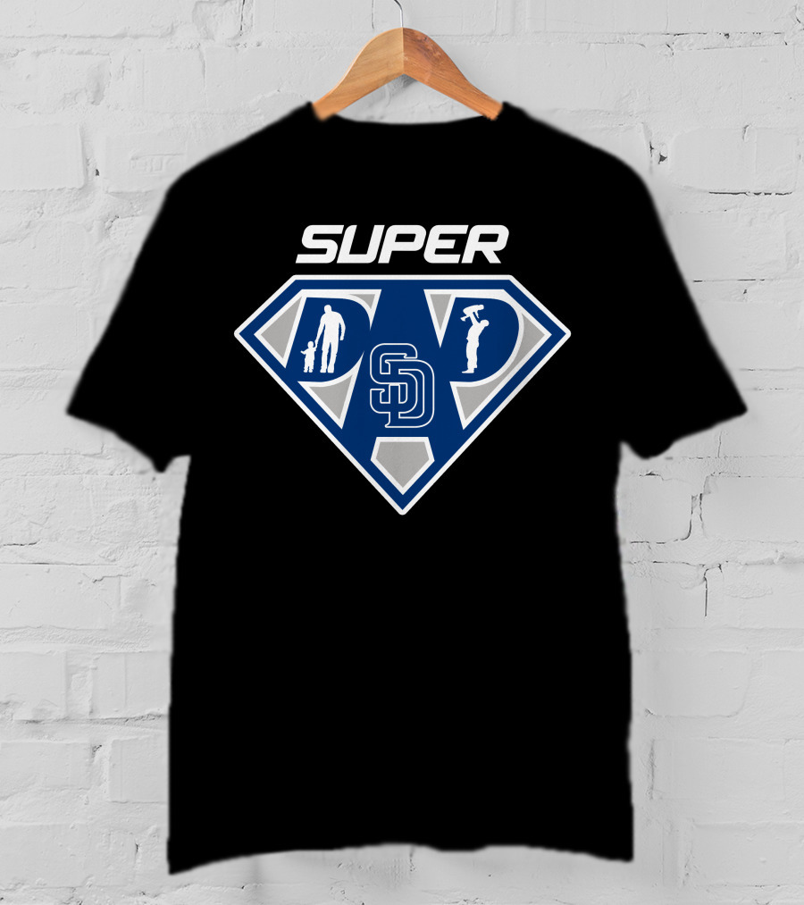 Super San Diego Padres Dad Logo With Iconic Baseball Theme T-Shirt
