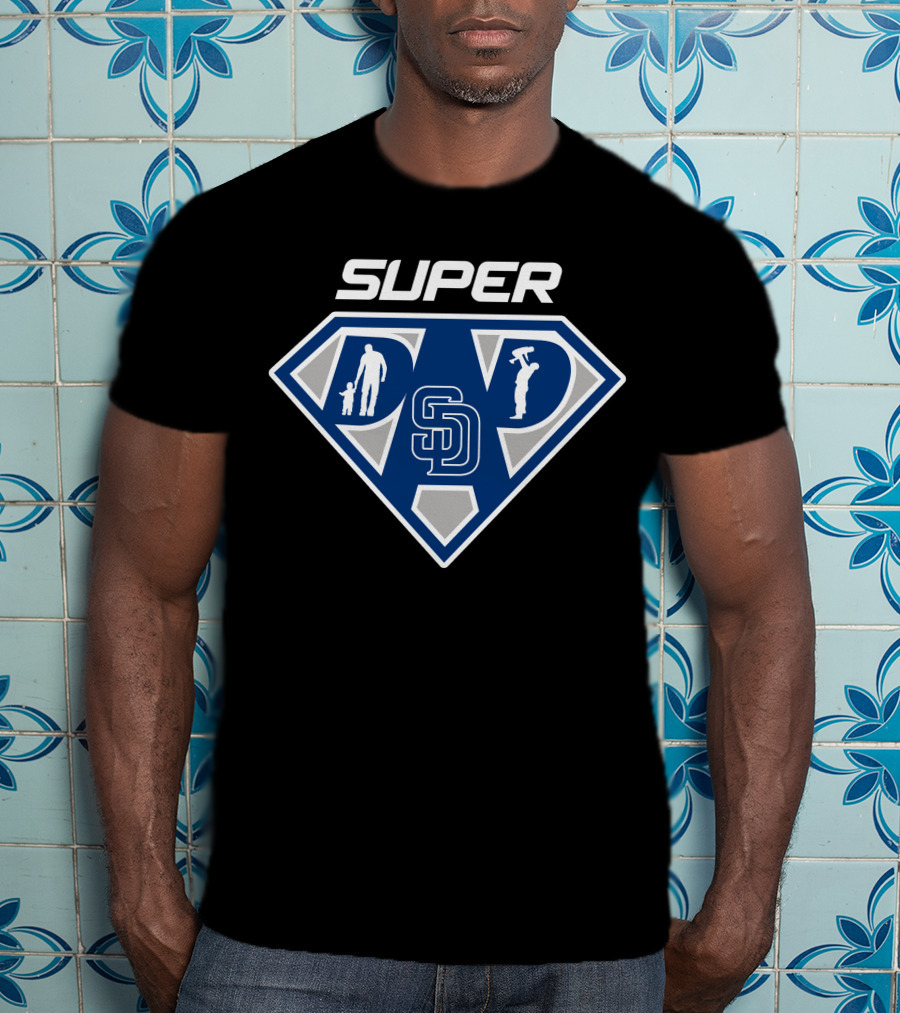 Super San Diego Padres Dad Logo With Iconic Baseball Theme T-Shirt