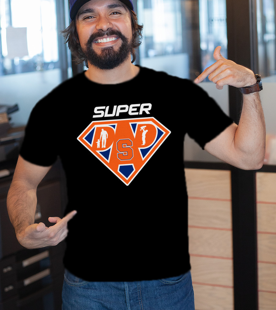 Syracuse Super Dad Shield S Logo Orange T-Shirt