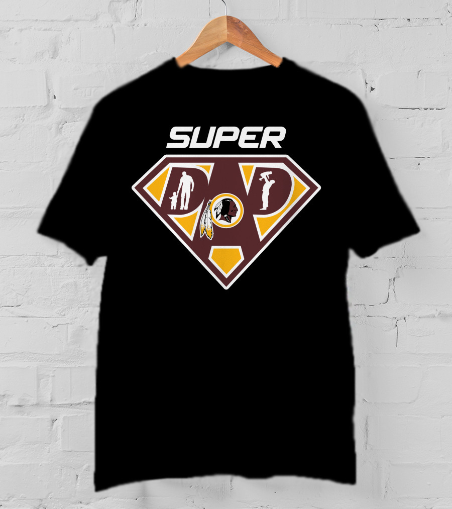 Washington Redskins Super Dad Shield T-Shirt
