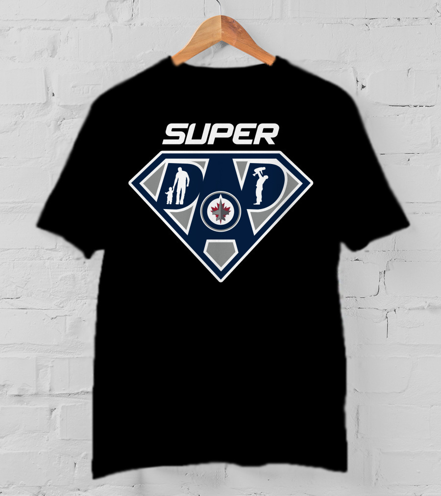 Super Winnipeg Jets Dad Hero T-Shirt