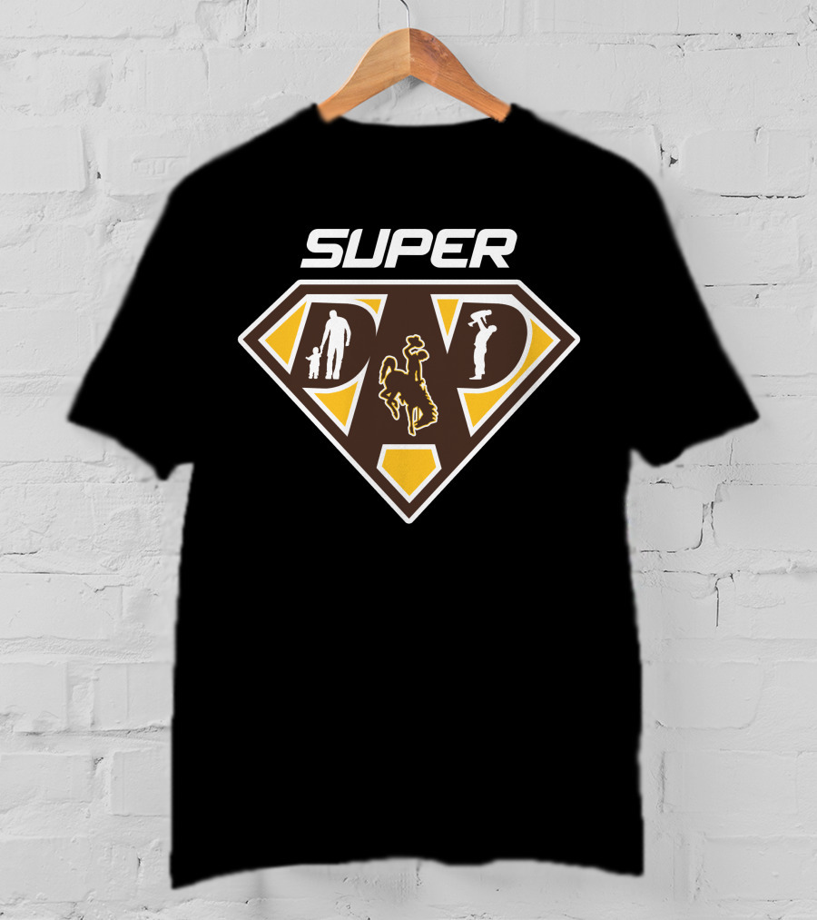 Wyoming Cowboys Super Dad Football T-Shirt