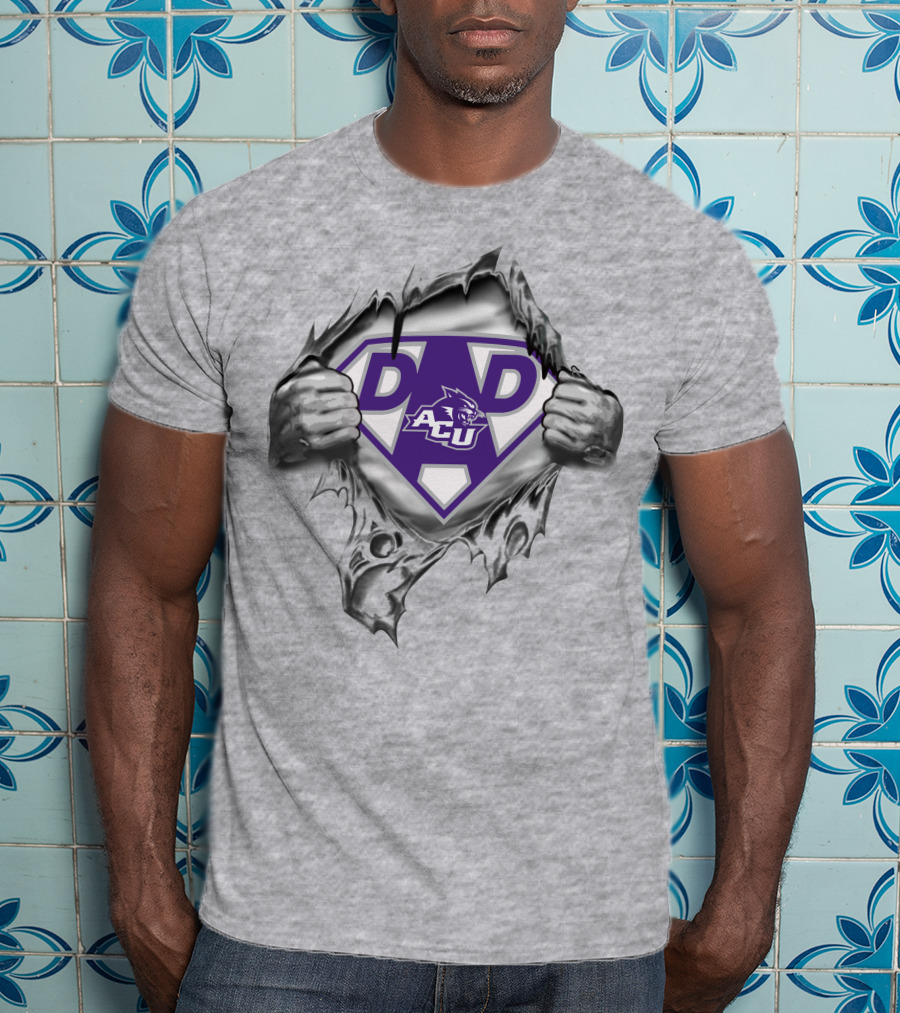 Abilene Christian Wildcats Acu Super Dad T-Shirt