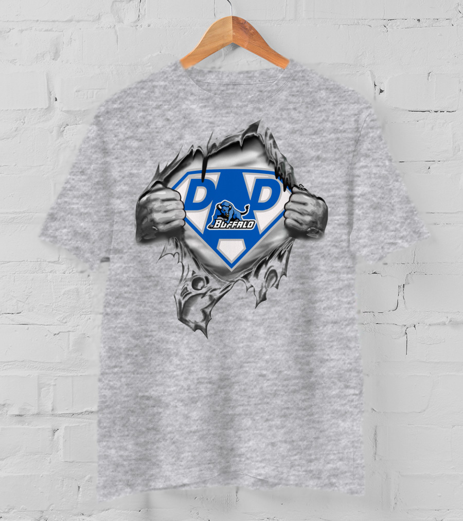 Buffalo Bulls Super Dad 4 With Heroic Shield T-Shirt