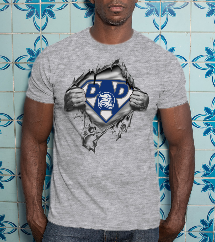 Berry Vikings Super Dad Shield With Viking Helmet T-Shirt
