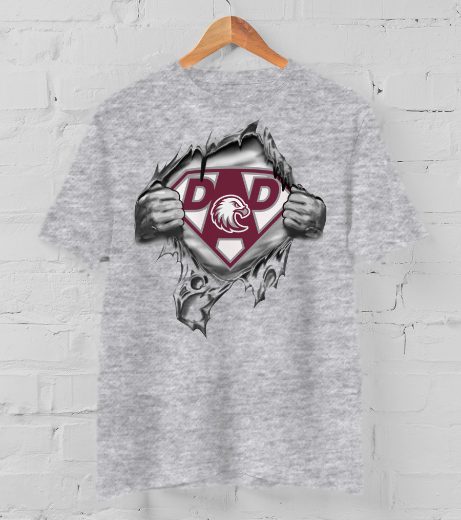 Augsburg Auggies Super Dad Eagle Shield Rip T-Shirt