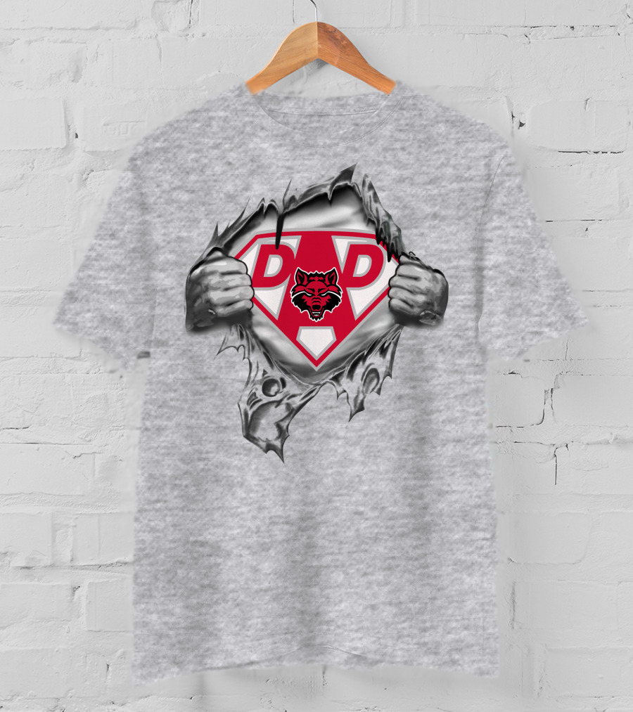 Arkansas State Red Wolves Super Dad Heroic T-Shirt
