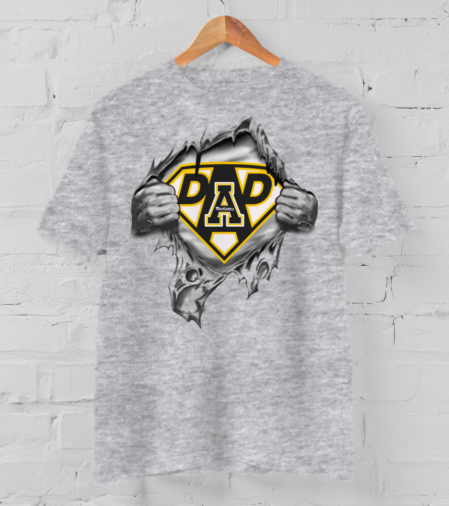 Appalachian State Mountaineers Super Dad Heroic Shield T-Shirt