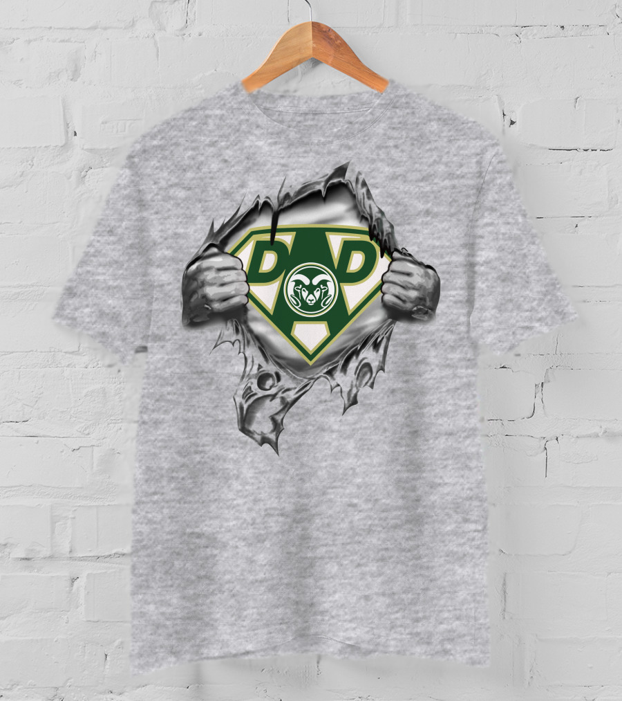 Colorado State Rams Dad Superhero T-Shirt