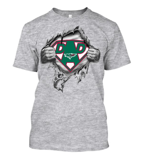 Green Bay Phoenix Super Dad 56 Hero Shield Rip T-Shirt
