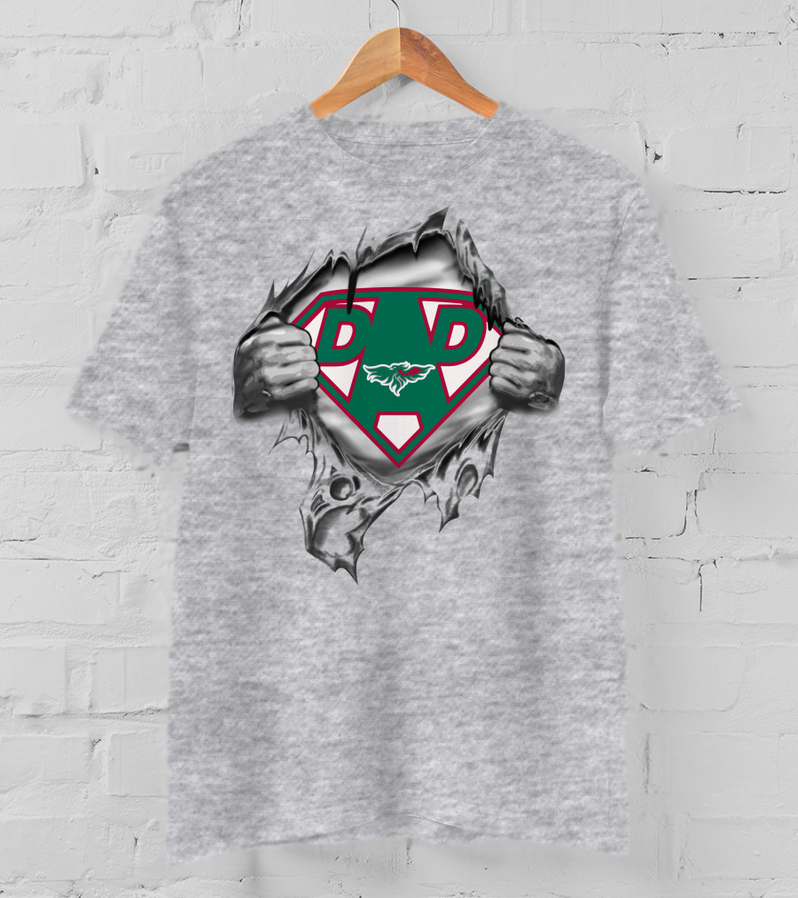 Green Bay Phoenix Super Dad 56 Hero Shield Rip T-Shirt
