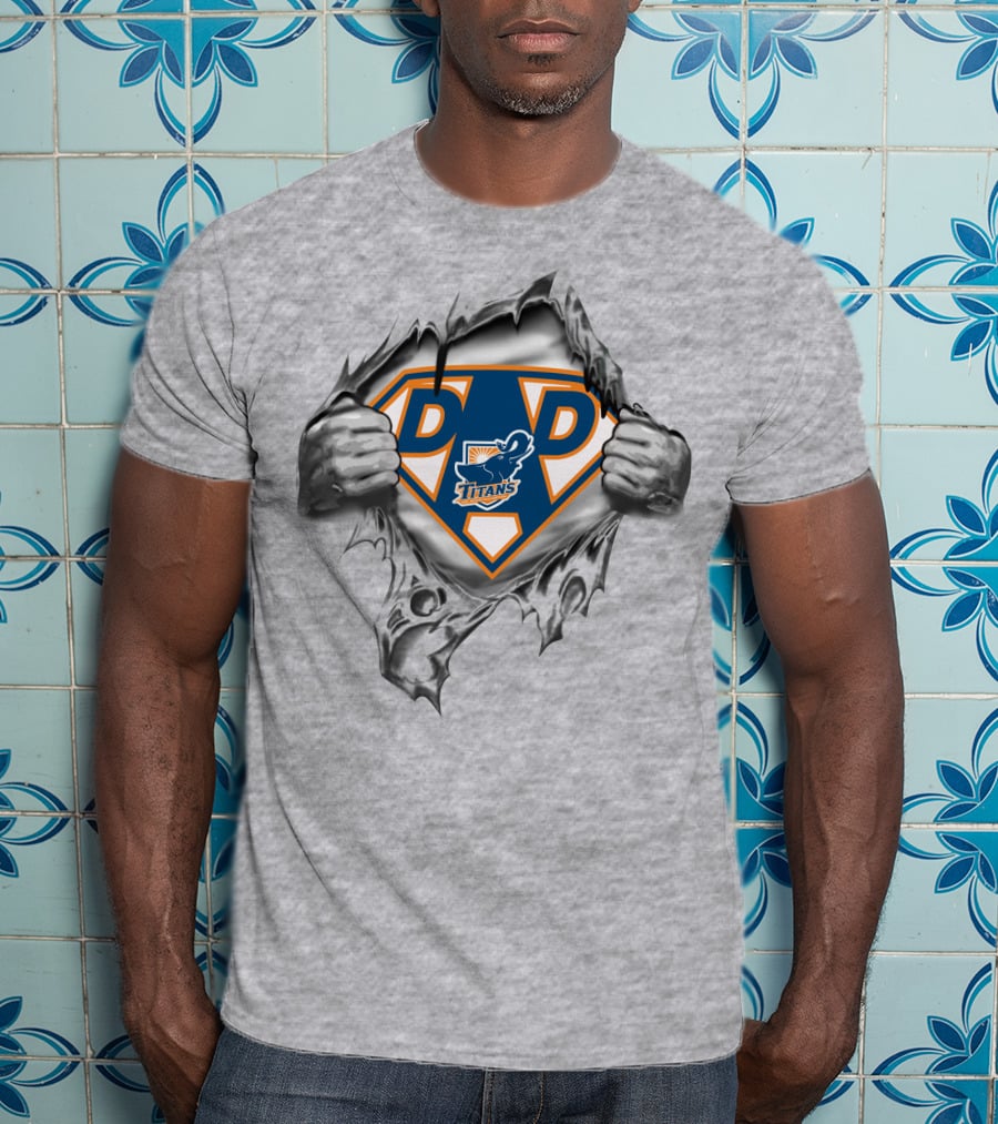 Fullerton Titans Super Dad Shield T-Shirt