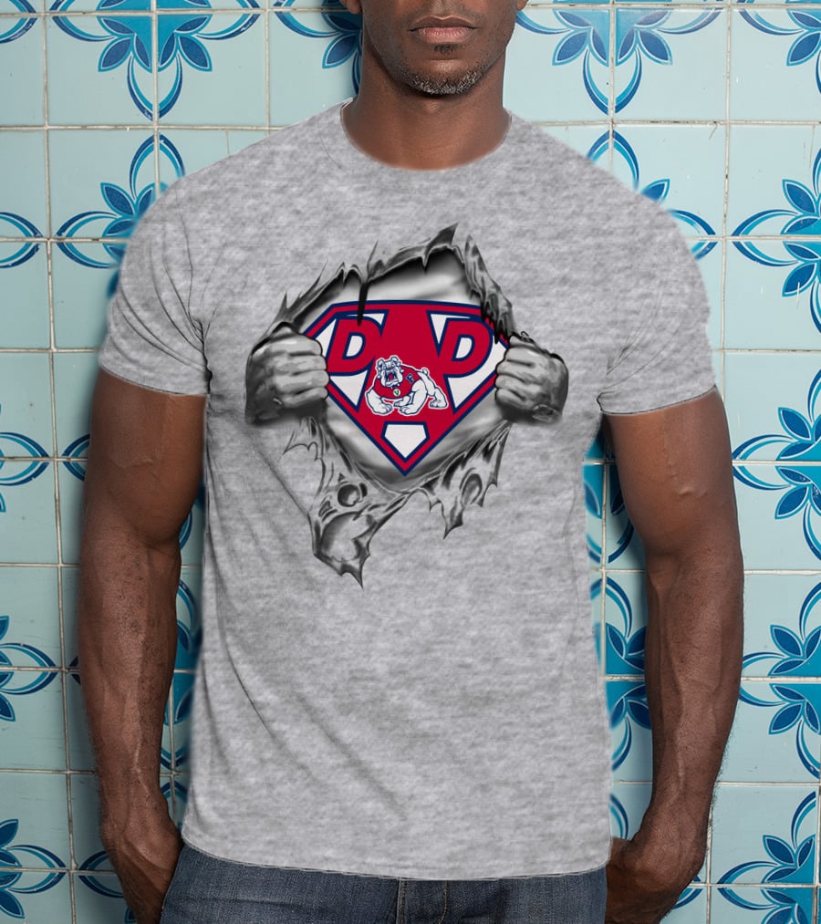 Fresno State Bulldogs Super Dad Superman T-Shirt