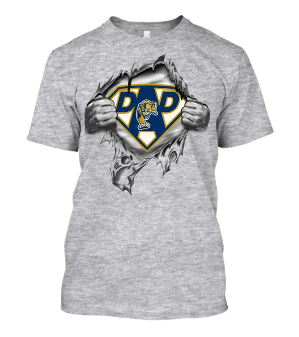 Florida Intl Golden Panthers Super Dad Dp Logo Superhero T-Shirt