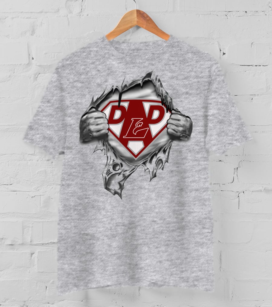 La Crosse Eagles Super Dad L Logo Inside Torn T-Shirt