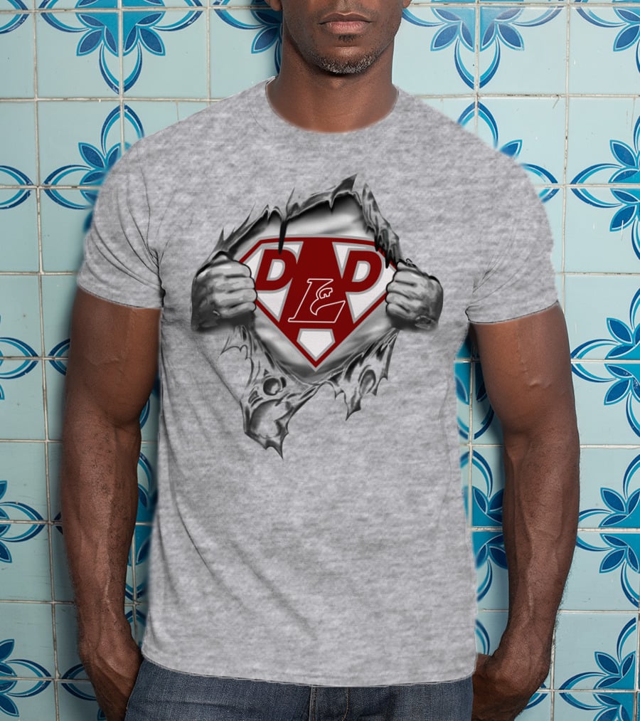 La Crosse Eagles Super Dad L Logo Inside Torn T-Shirt