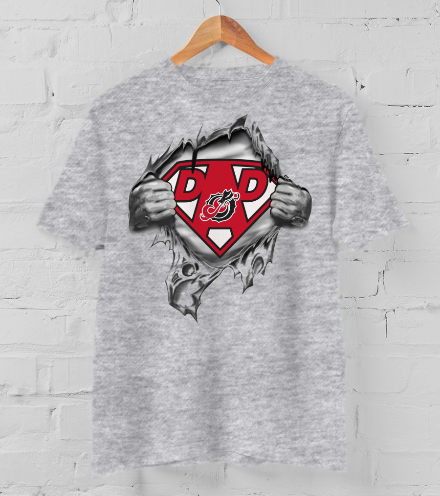 Moorhead State Dragons Super Dad Shield Logo Tearaway T-Shirt